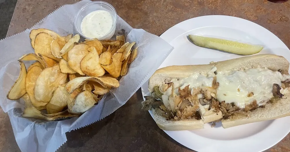 Chicken Cheesesteak and House Chips