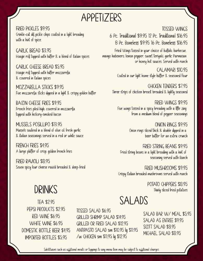 Napoli Pizza & Italian Restaurant Menu image 4